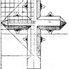 Kreuz in Stein: Gotisierendes Grabkreuz