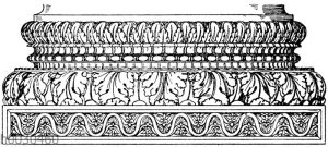 Römische Basis vom Konkordiatempel in Rom. (De Vico)