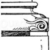 Säulenfuß: Romanische Basis aus der Kirche St. Remy zu Reims. (Raguenet)