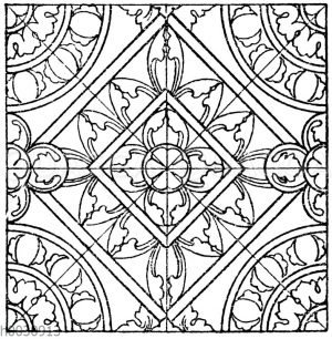 Glasmalereimuster (Teppiche) aus der romanischen und frühgotischen Zeit. Kathedrale zu Soissons.