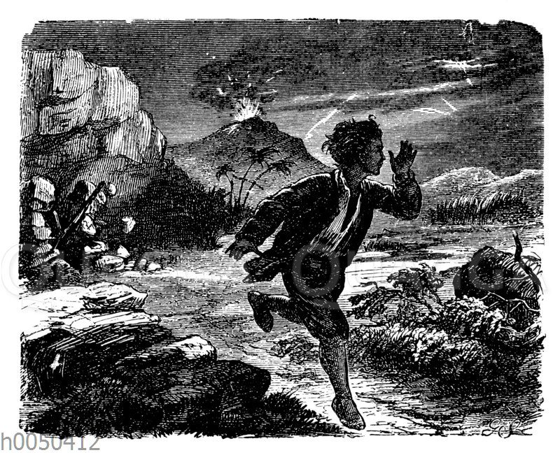 Robinson Crusoe und der feuerspeiende Berg