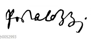 Johann Heinrich Pestalozzi: Autograph