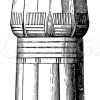 Papyrusbündelsäule mit Knospenkapitell aus Luxor