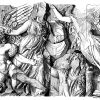 Athena-Gruppe. Relief von Pergamon