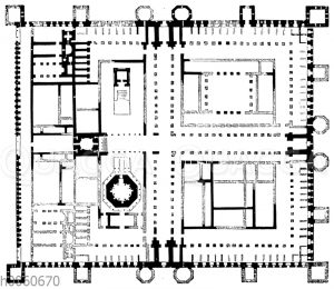 Palast des Diokletian zu Spalato. Grundriss