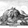 Der Drachenfels am Rhein im siebzehnten Jahrhundert. Faksimile der Radierung von Wenzel Hollar