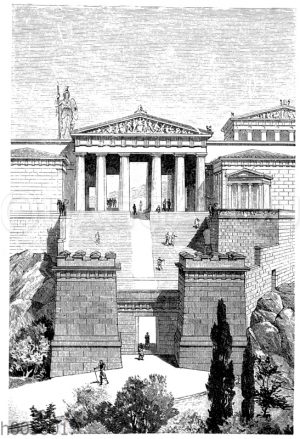 Die Propyläen der Akropolis in Athen
