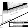 Mastaba in Dendera. Durchschnitt und Grundriss