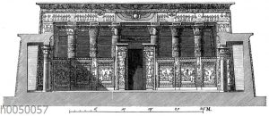 Tempel zu Edfu. Vorderansicht des Säulensaales. (3. Jahrh.)