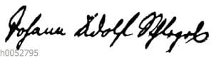 Johann Adolf Schlegel: Autograph