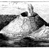 Die Insel Volcano (nördlich von Sizilien)