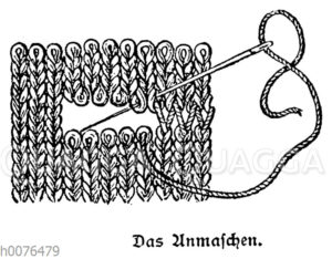 Strümpfe stopfen: Anmaschen