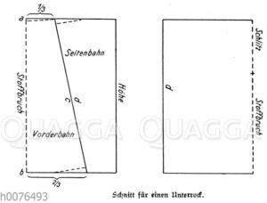 Schnitt für einen Unterrock